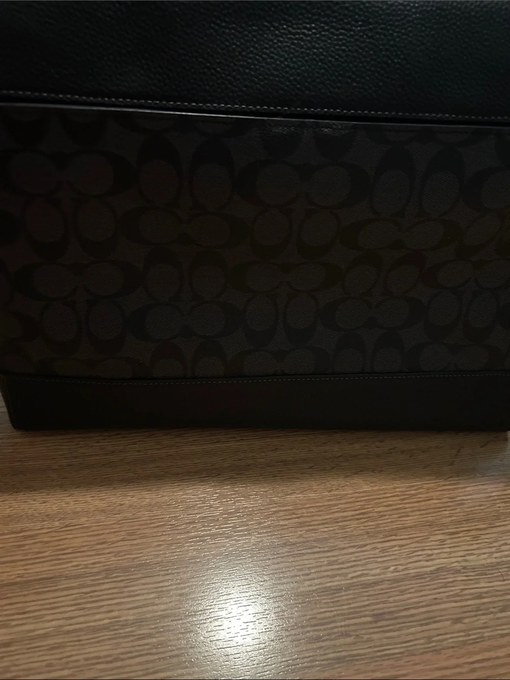 Coach Men's Gray/Black Signature Canvas Messenger Bag